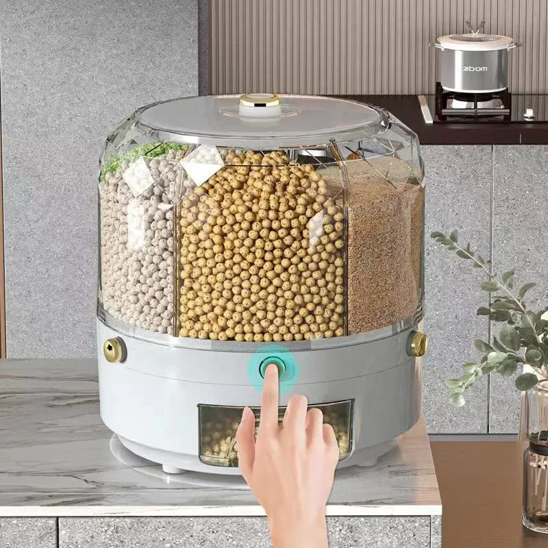 360 Degree Rotating Rice Dispenser Kitchen