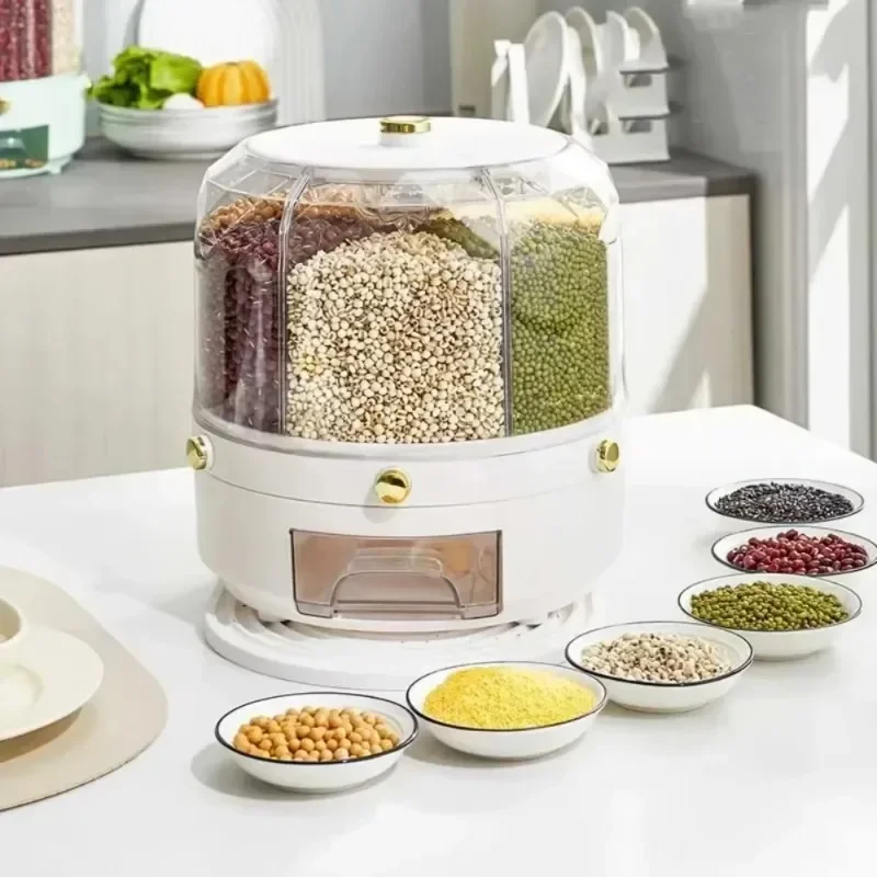 360 Degree Rotating Rice Dispenser Kitchen