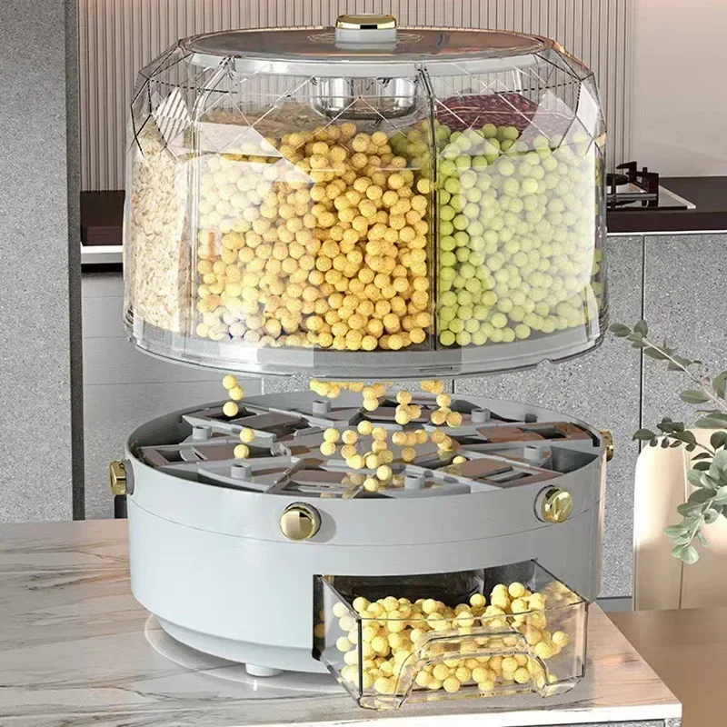 360 Degree Rotating Rice Dispenser Kitchen